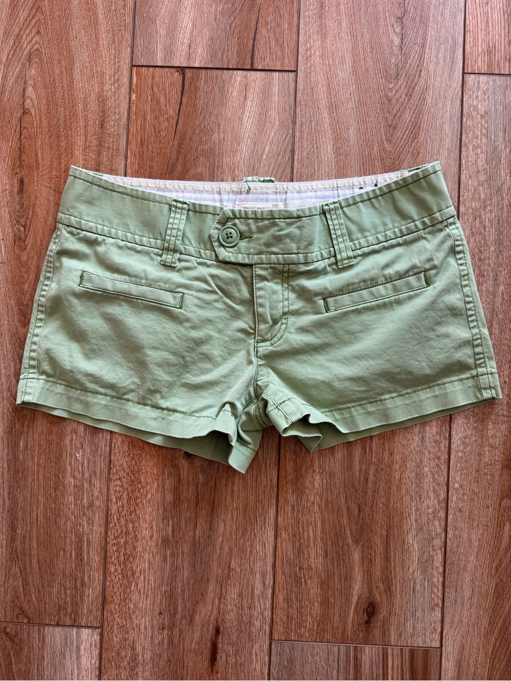 Women’s American Eagle Cotton Blend Green Shorts Y2K